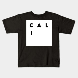 Cali | White square letters Kids T-Shirt